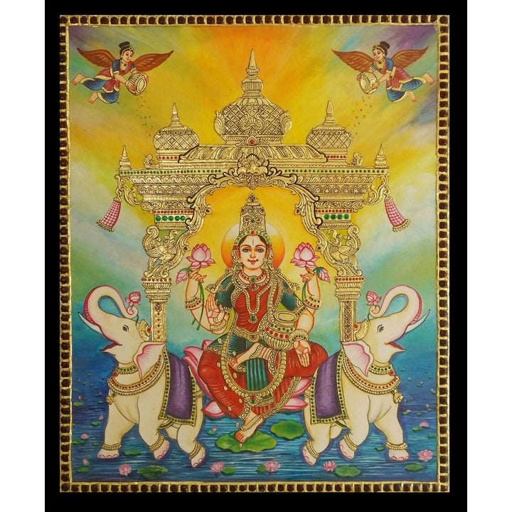 CANVAS PRINT GAJA LAKSHMI 30*24 | SHOBITAM