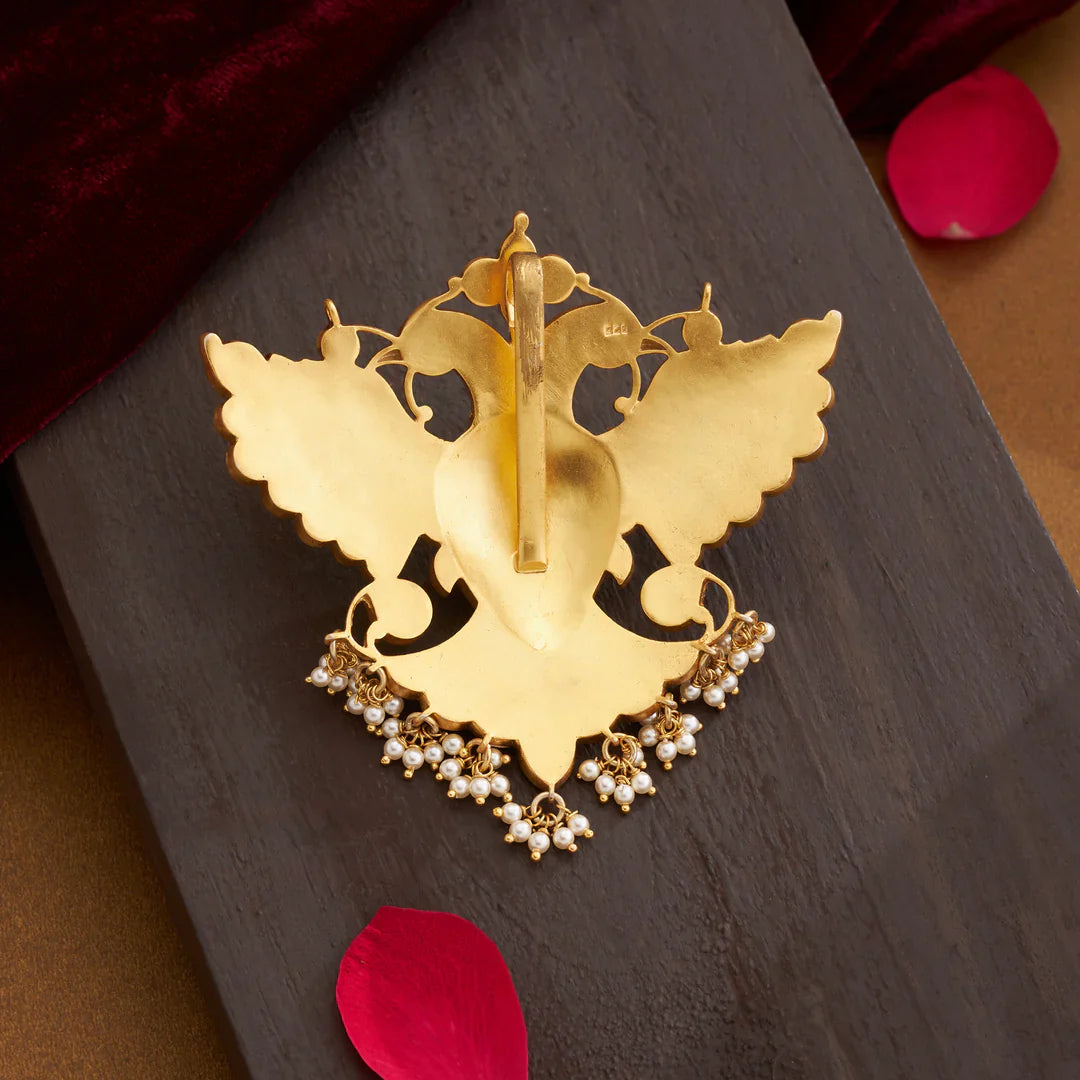 Pure 92.5 Silver, Gold Plated Prakriti Garuda Pendant