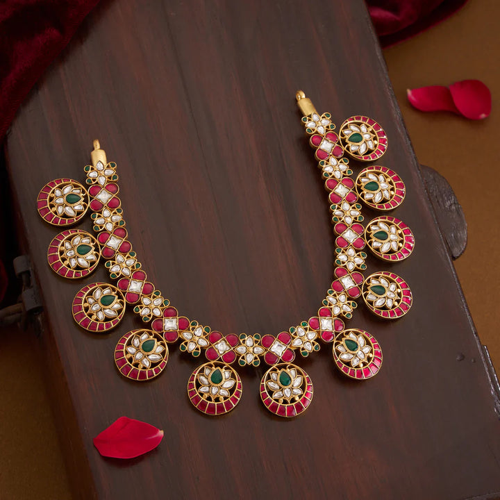 Pure 92.5 Silver, Gold Plated Florotus Necklace