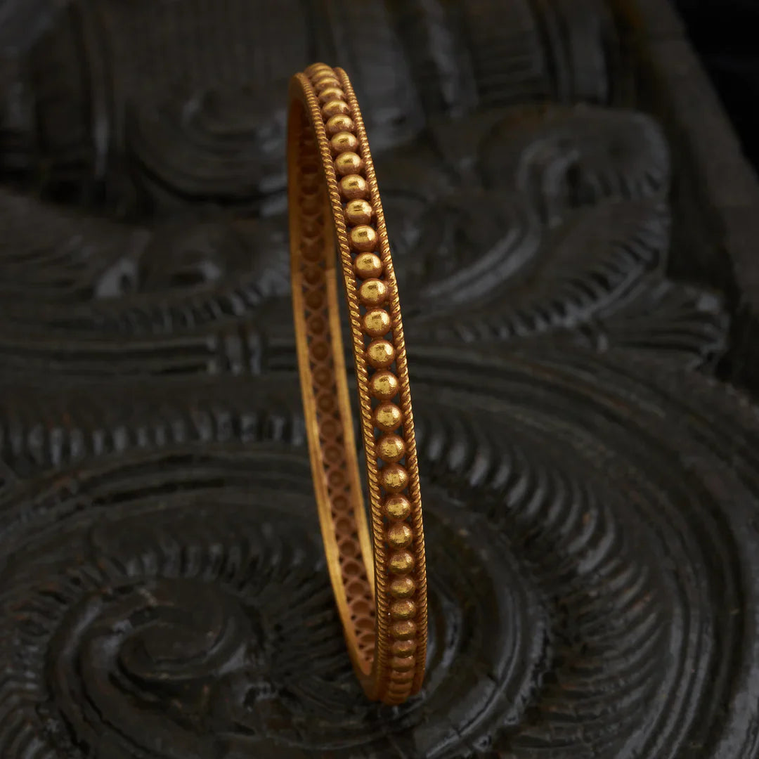 92.5 Silver, Gold Plated Ruhani Beads Bangles