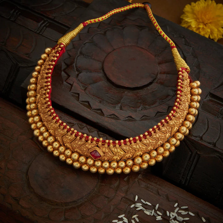 Pure 92.5 Silver, Gold Plated Rudra Choker