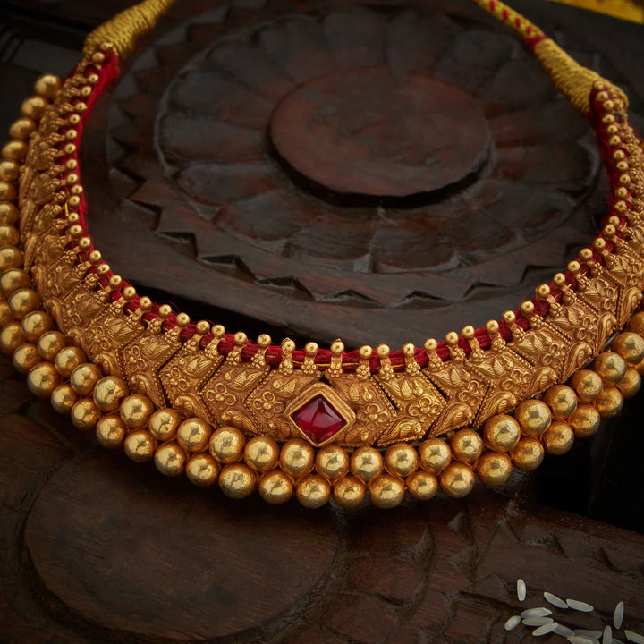 Pure 92.5 Silver, Gold Plated Rudra Choker