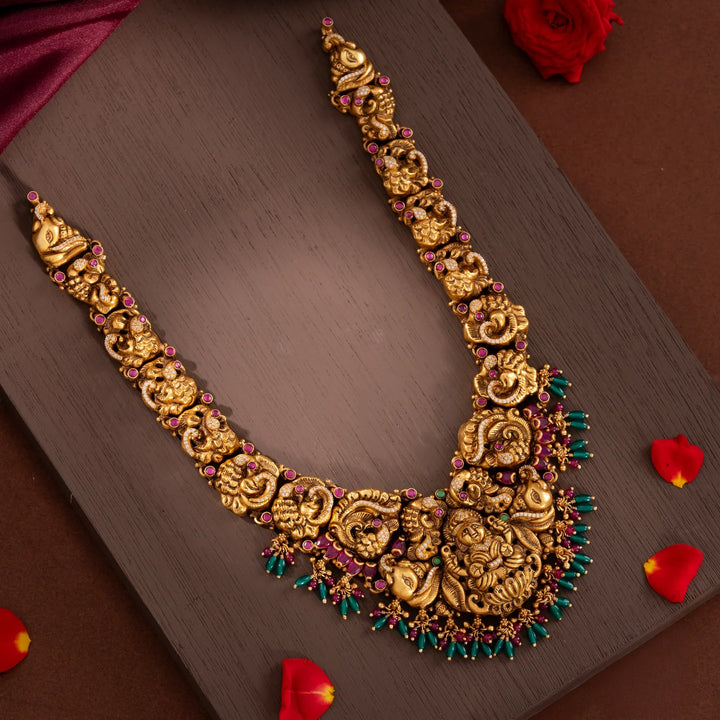 Stunning 92.5 Silver, Gold Plated Vimalashree Haaram