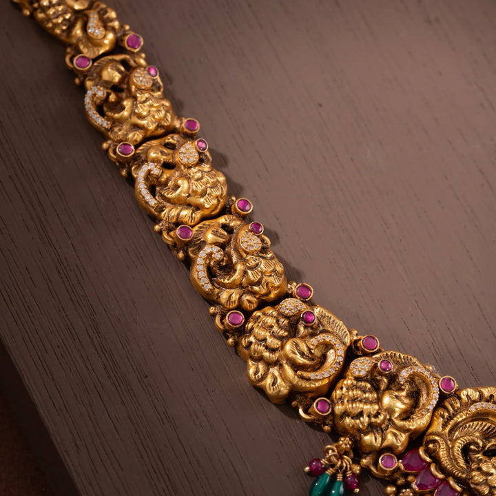 Stunning 92.5 Silver, Gold Plated Vimalashree Haaram