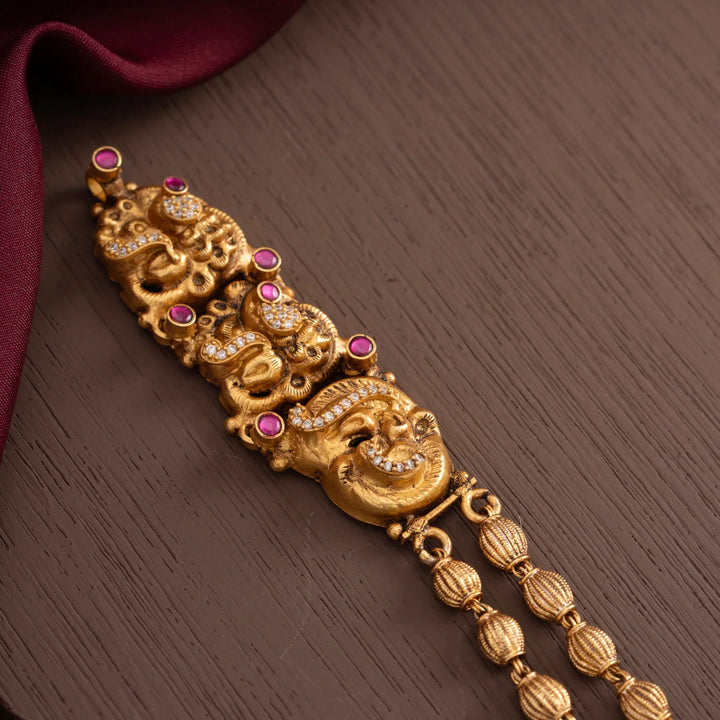 Stunning 92.5 Silver, Gold Plated Neelashikha Haaram