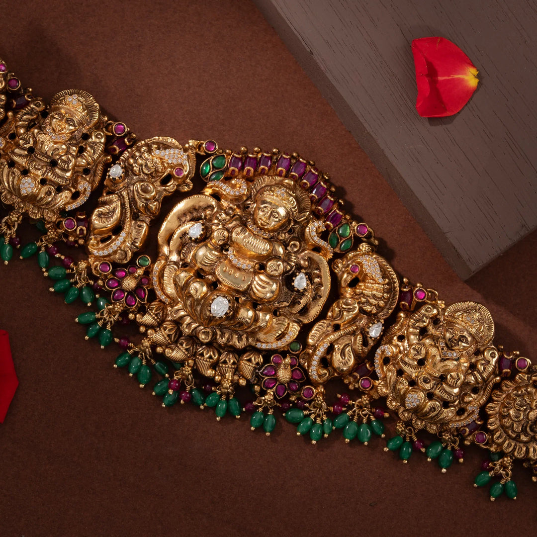 Pure 92.5 Silver, Gold Plated Ananta Grace Hip Belt/Hip Belts.
