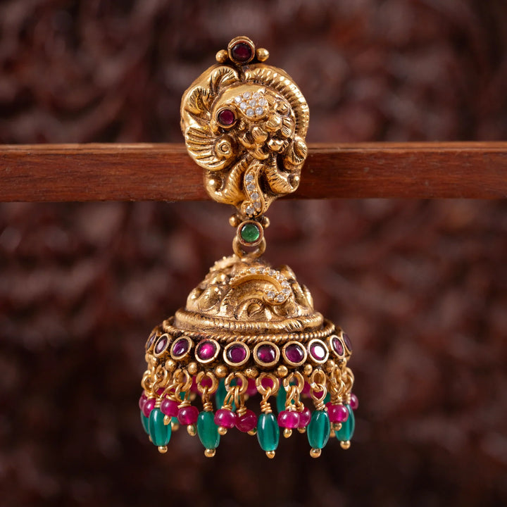 Pure 92.5 Silver,Gold Morchhavi Jhumki