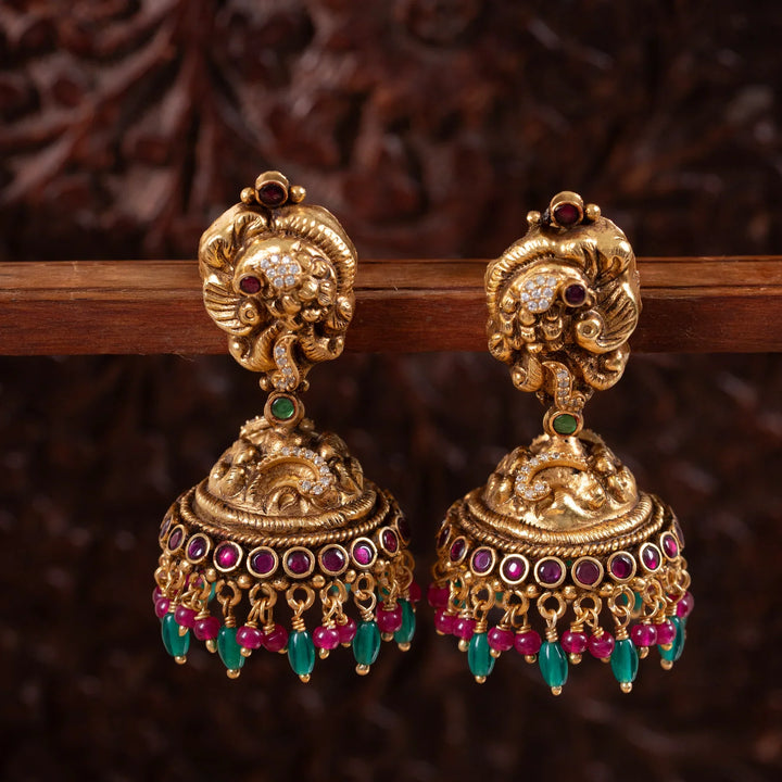 Pure 92.5 Silver,Gold Morchhavi Jhumki