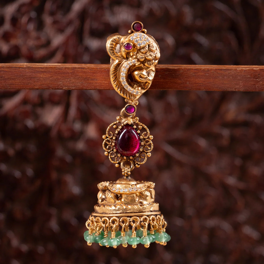 Pure 92.5 Silver,Gold Mayur Samridhi Jhumki