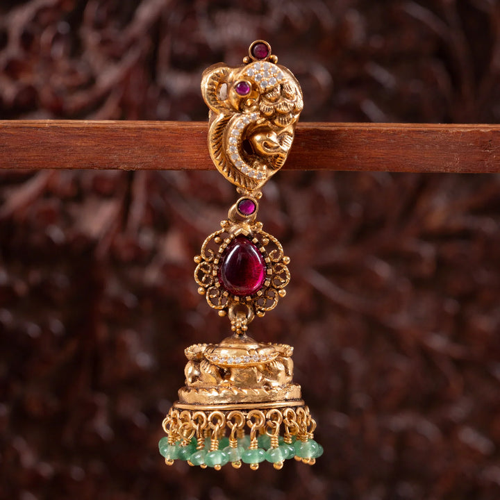 Pure 92.5 Silver,Gold Mayur Samridhi Jhumki