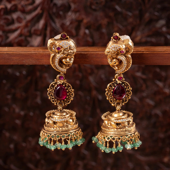 Pure 92.5 Silver,Gold Mayur Samridhi Jhumki