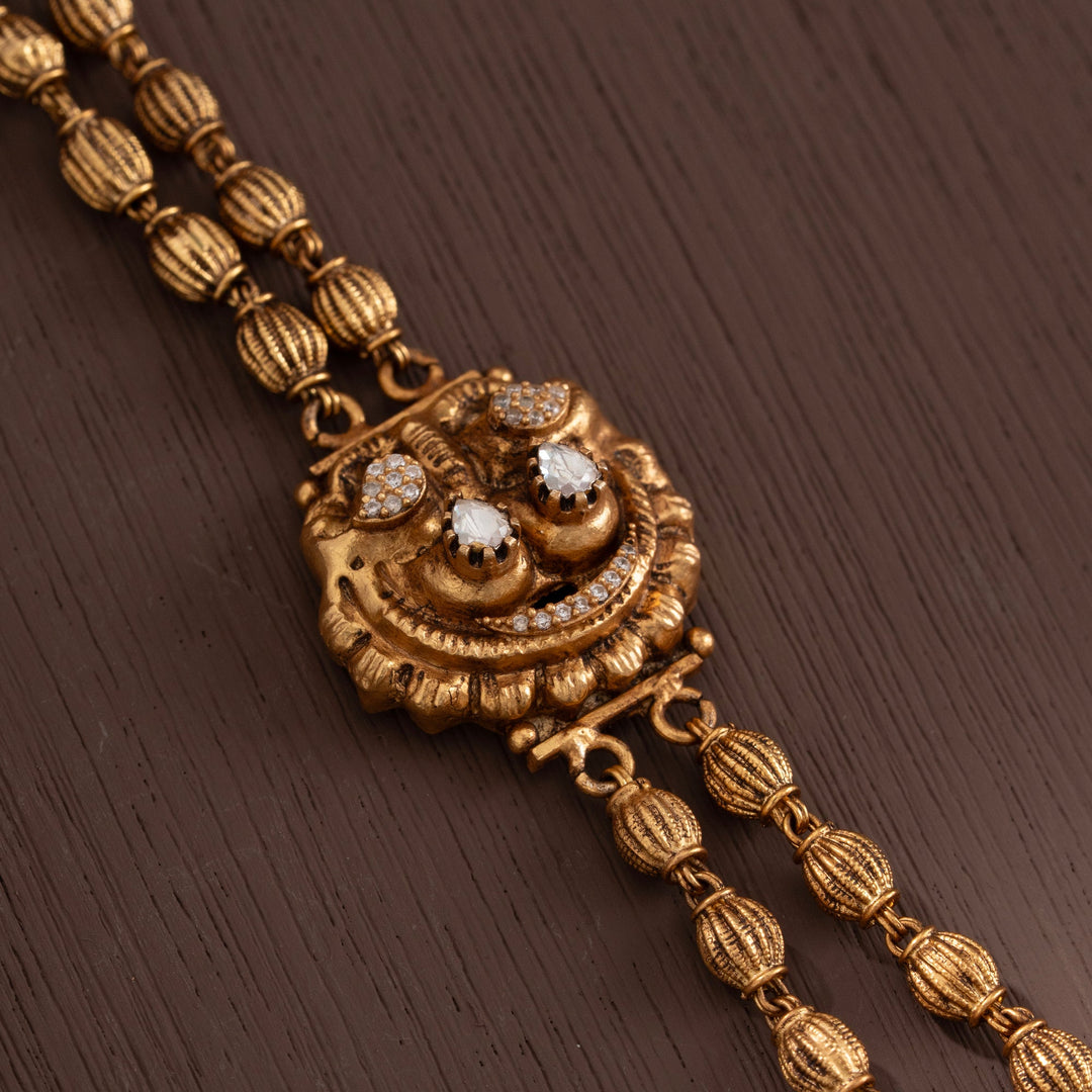 92.5 Silver, Gold Plated,Manoharini Haar Necklace | SHOBITAM