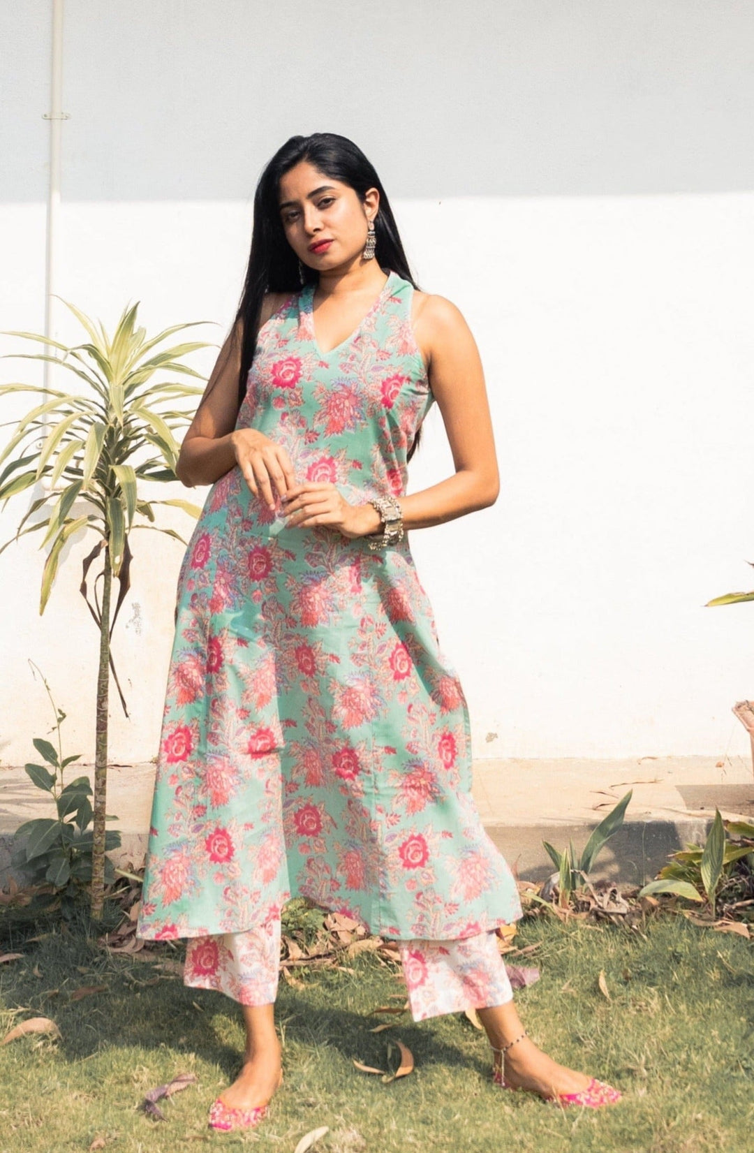 LILY Green Cotton Kurta Set Of 2