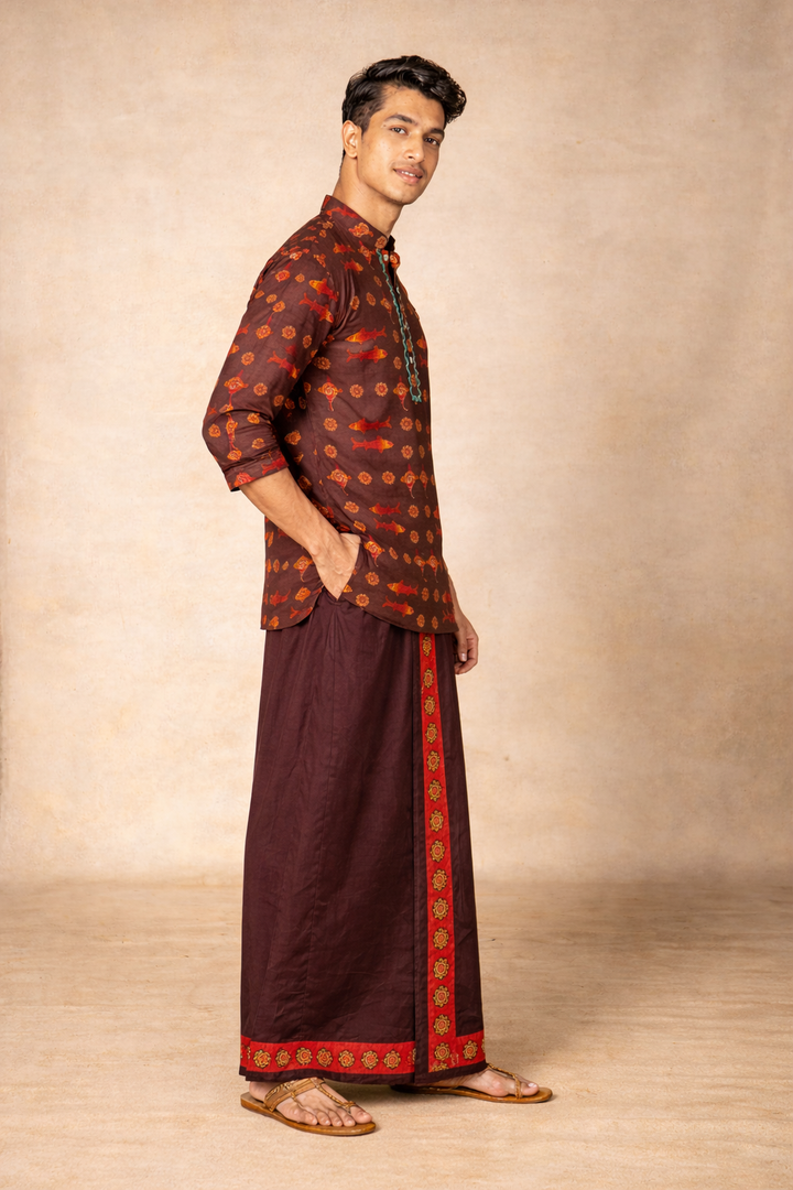 Matsya Mudra kurta man | SHOBITAM