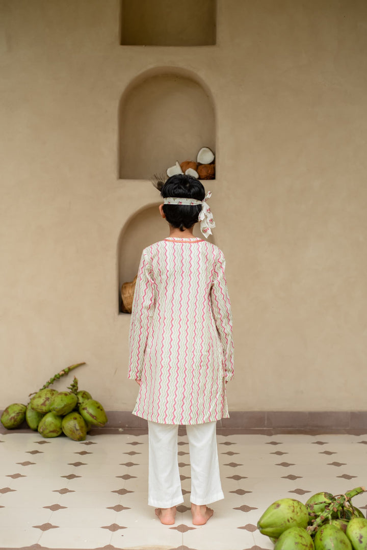 Chevron Kurta Set | SHOBITAM