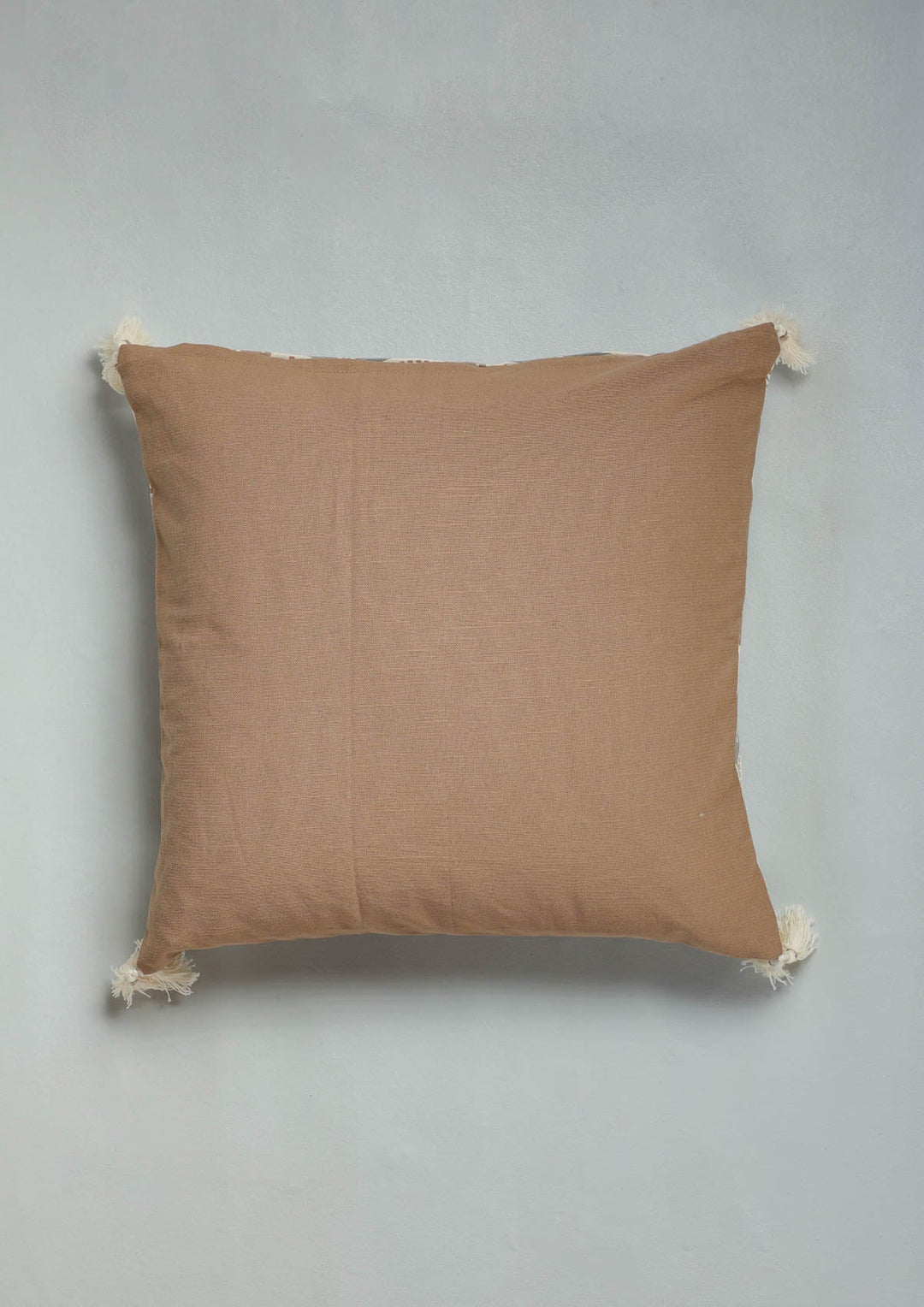 Claro Brown Geometric Printed 100% Cotton Cushion Cover For Sofa | SHOBITAM