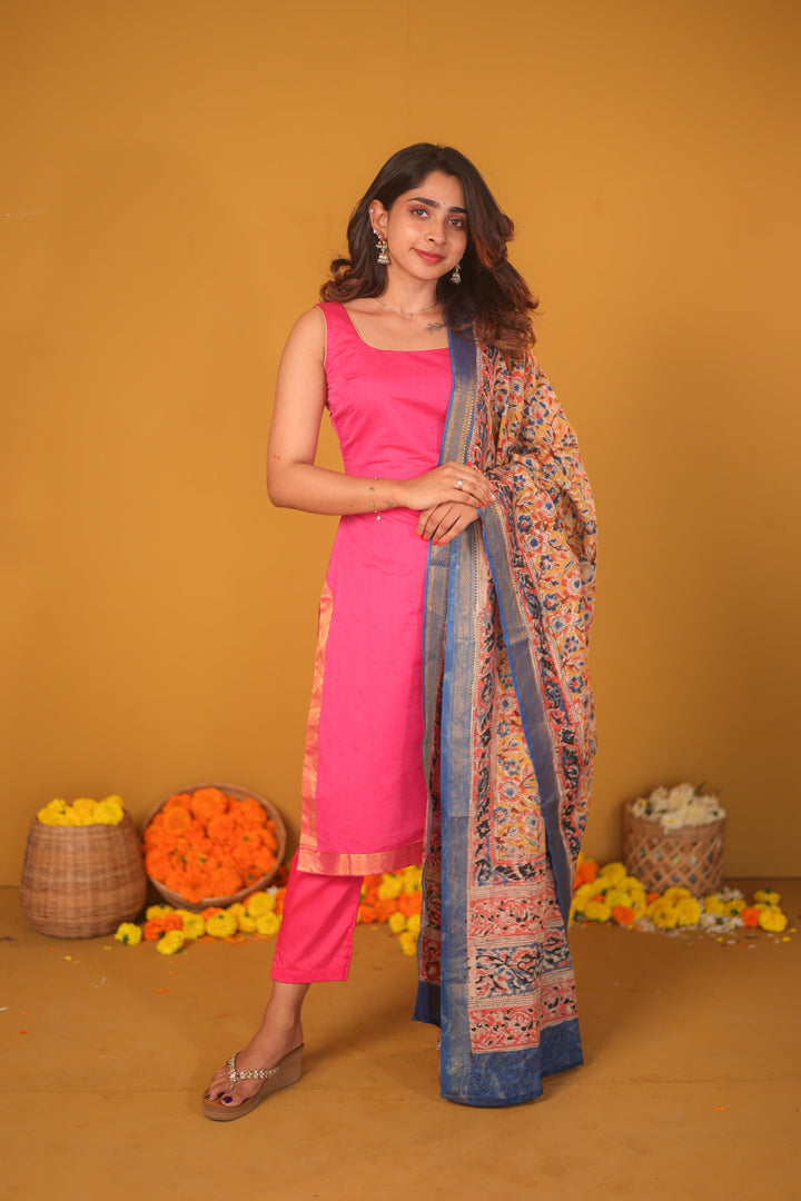 Anu Pink Kurti and Dupatta 2 Piece Set | Made To Order