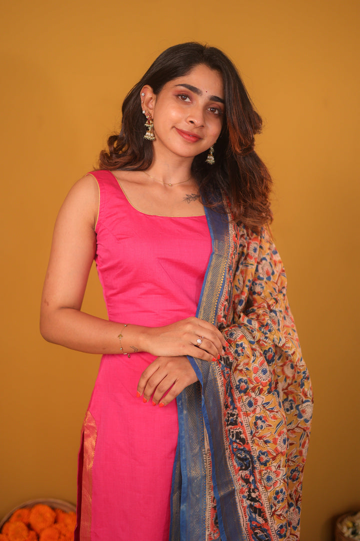 Anu Pink Kurti and Dupatta 2 Piece Set | Made To Order