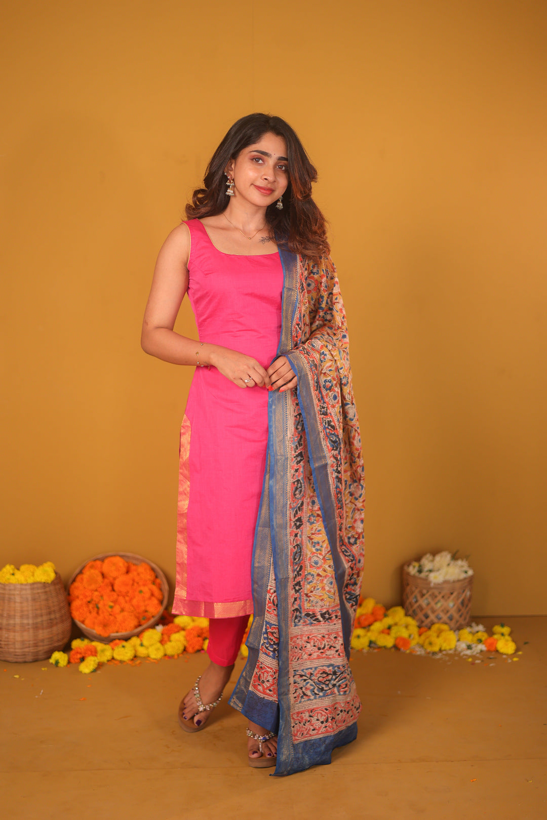 Anu Pink Kurti and Dupatta 2 Piece Set | Made To Order
