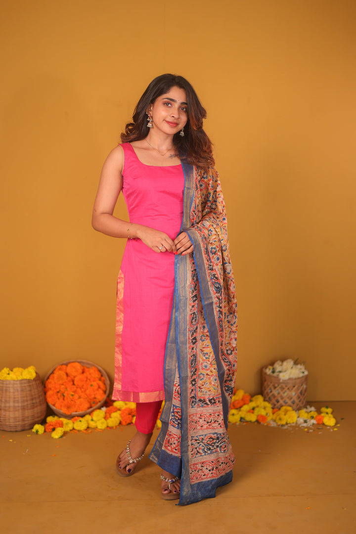 Anu Pink Kurti and Dupatta 2 Piece Set | Made To Order