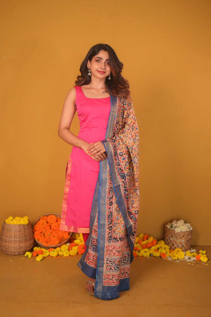 Anu Pink Kurti and Dupatta 2 Piece Set | Made To Order
