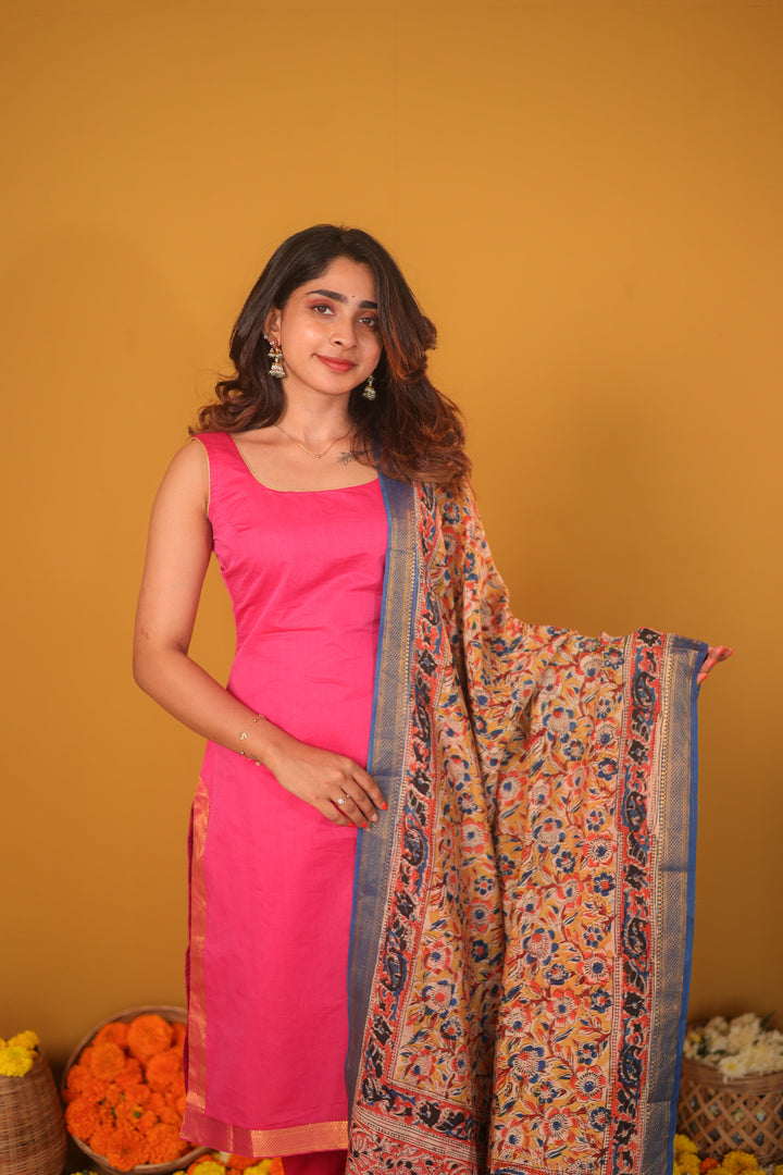 Anu Pink Kurti and Dupatta 2 Piece Set | Made To Order