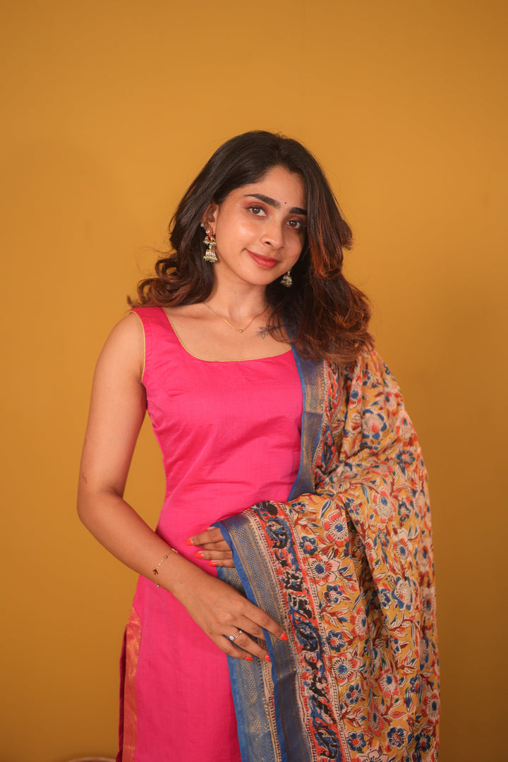 Anu Pink Kurti and Dupatta 2 Piece Set | Made To Order