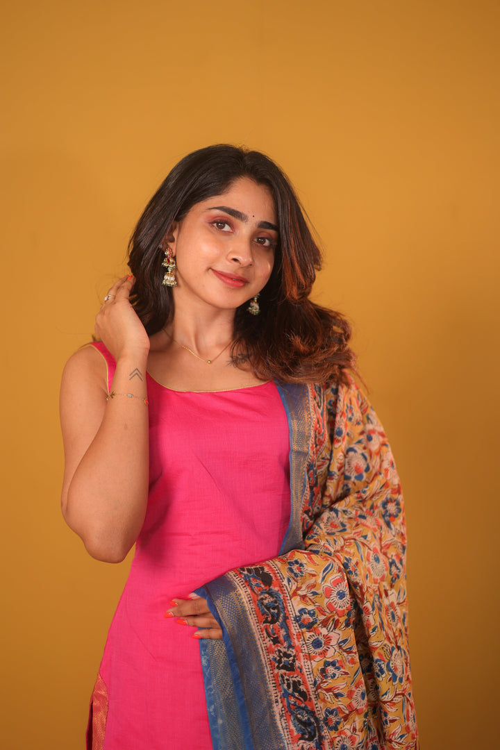Anu Pink Kurti and Dupatta 2 Piece Set | Made To Order