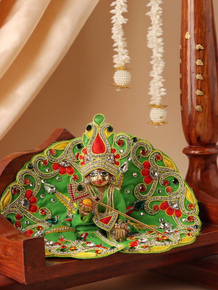 Green Makhan Chor Laddu Gopal Poshak