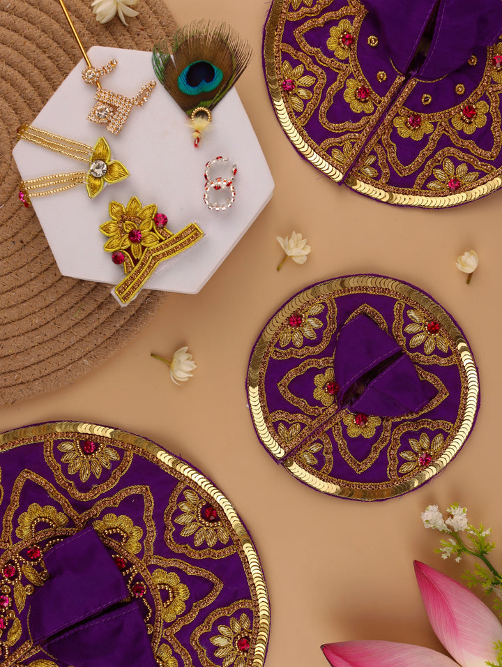 Purple Divya Raas Laddu Gopal Poshak