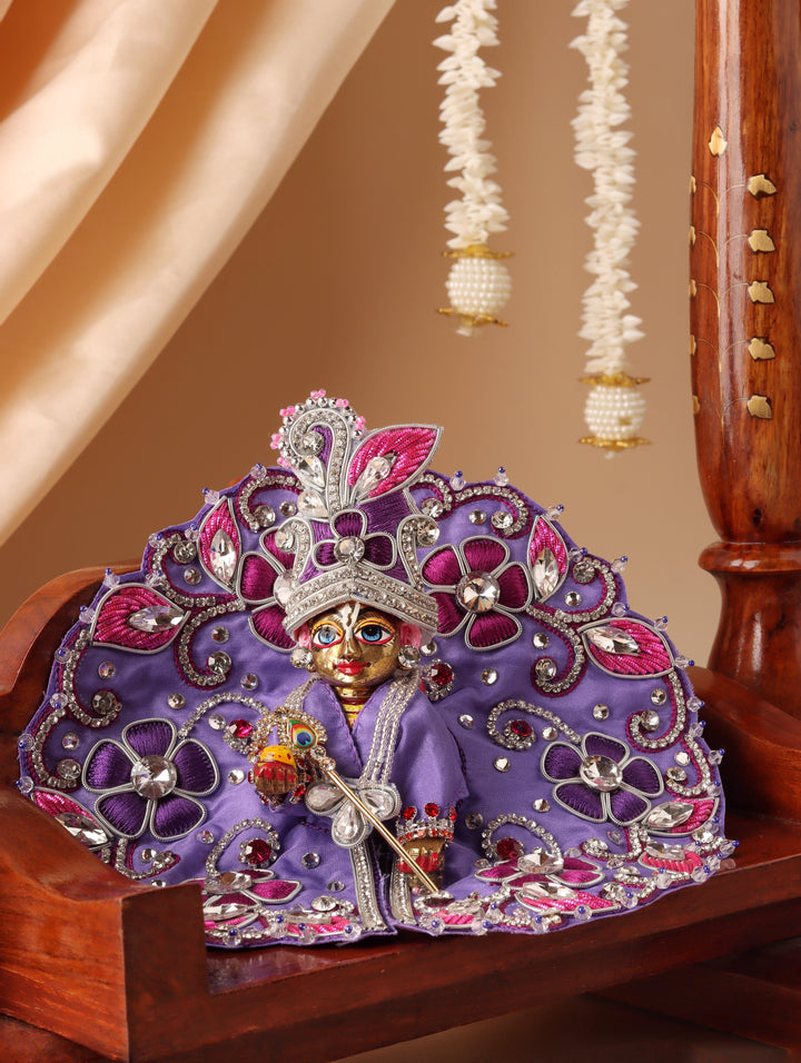 Pushp Mala Lavender Laddu Gopal Poshak