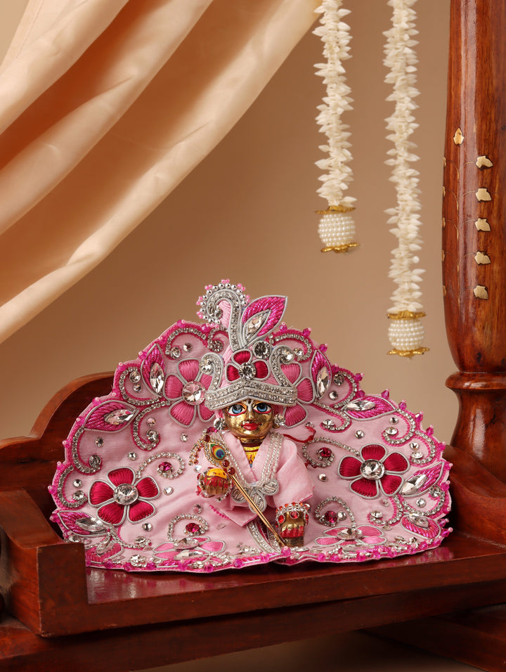 Pushp Mala Pink Laddu Gopal Poshak
