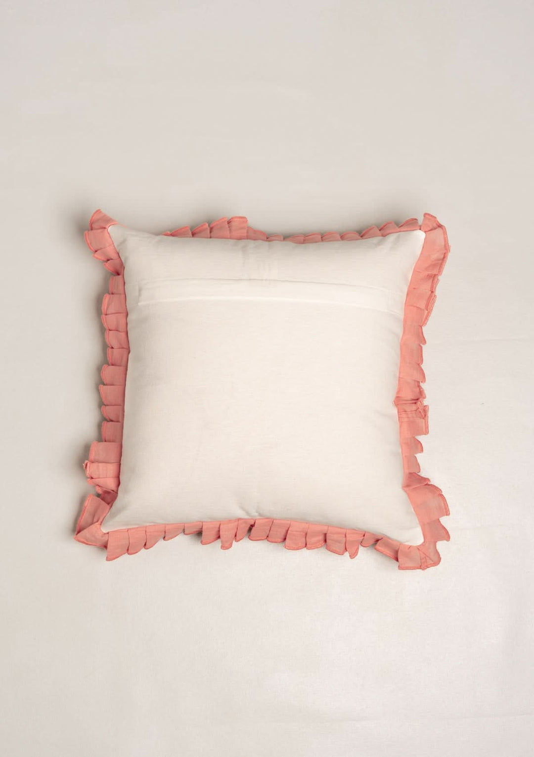 Persian Floral 100% Cotton Cushion Cover for Sofa - Blush Pink 16 x 16