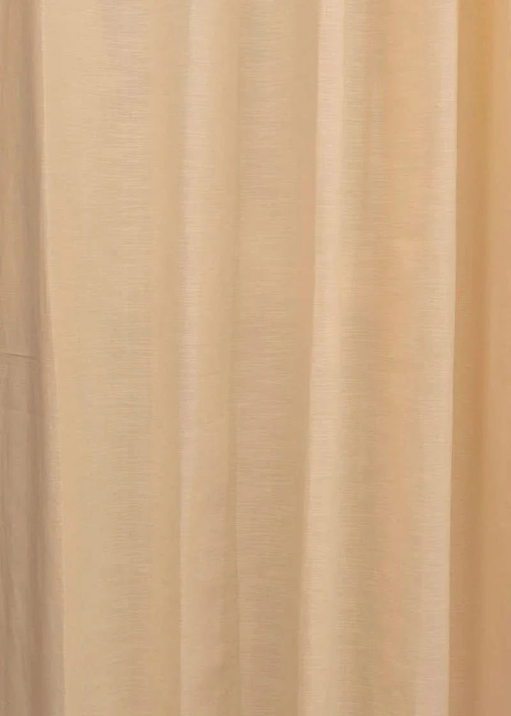 Malai 100% cotton plain curtain in Cream -Customizable for size, lining and headers