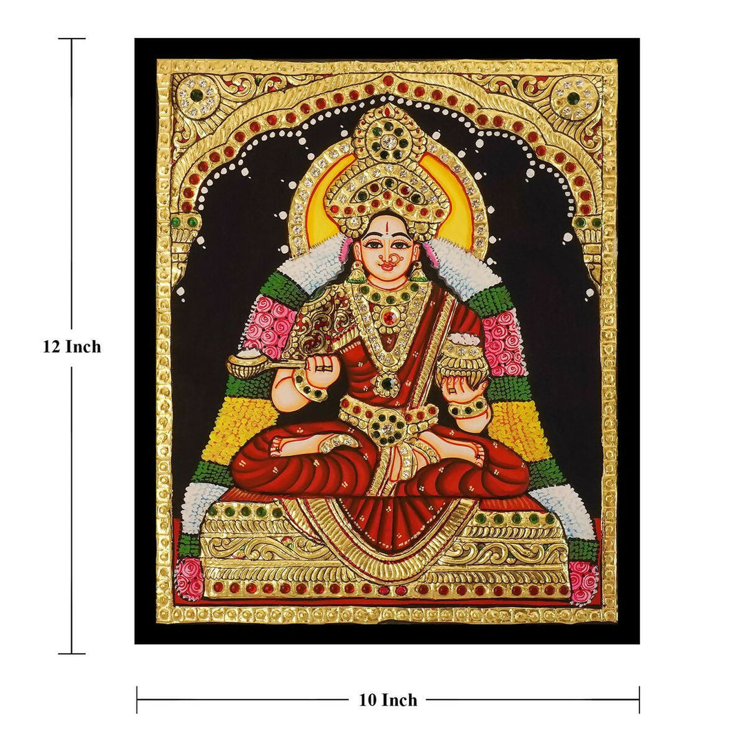 TANJORE PAINTING ANNAPOORANESWARI 12*10 | SHOBITAM