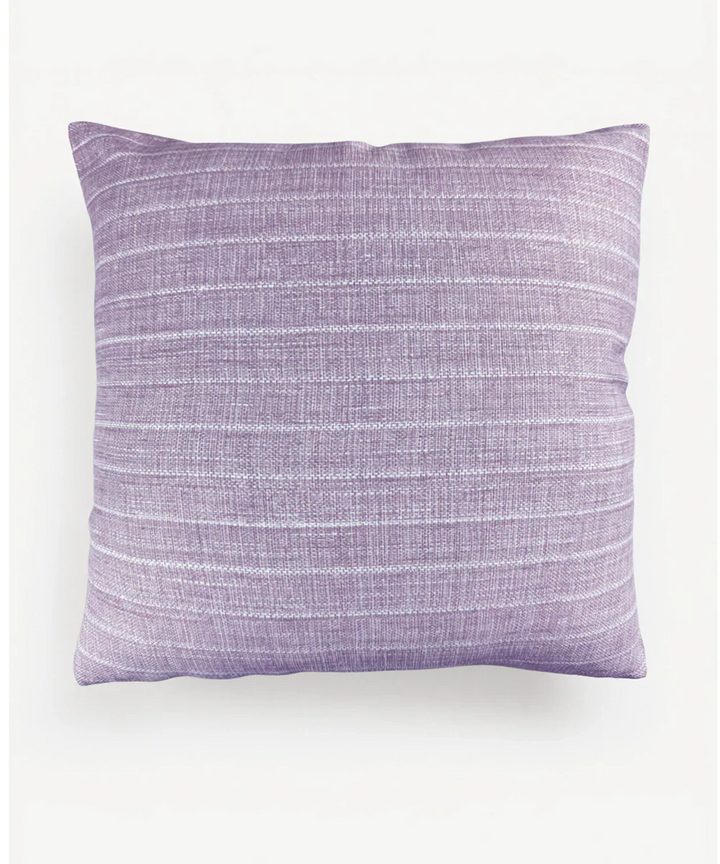 Lilac Floral Hand Embroidered Cushion Cover (16x16 Inches) | SHOBITAM