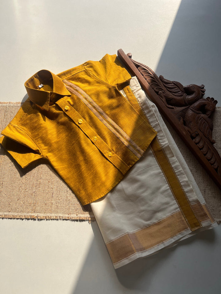 Boys Dhoti and Shirt - Onam Edit Express | SHOBITAM
