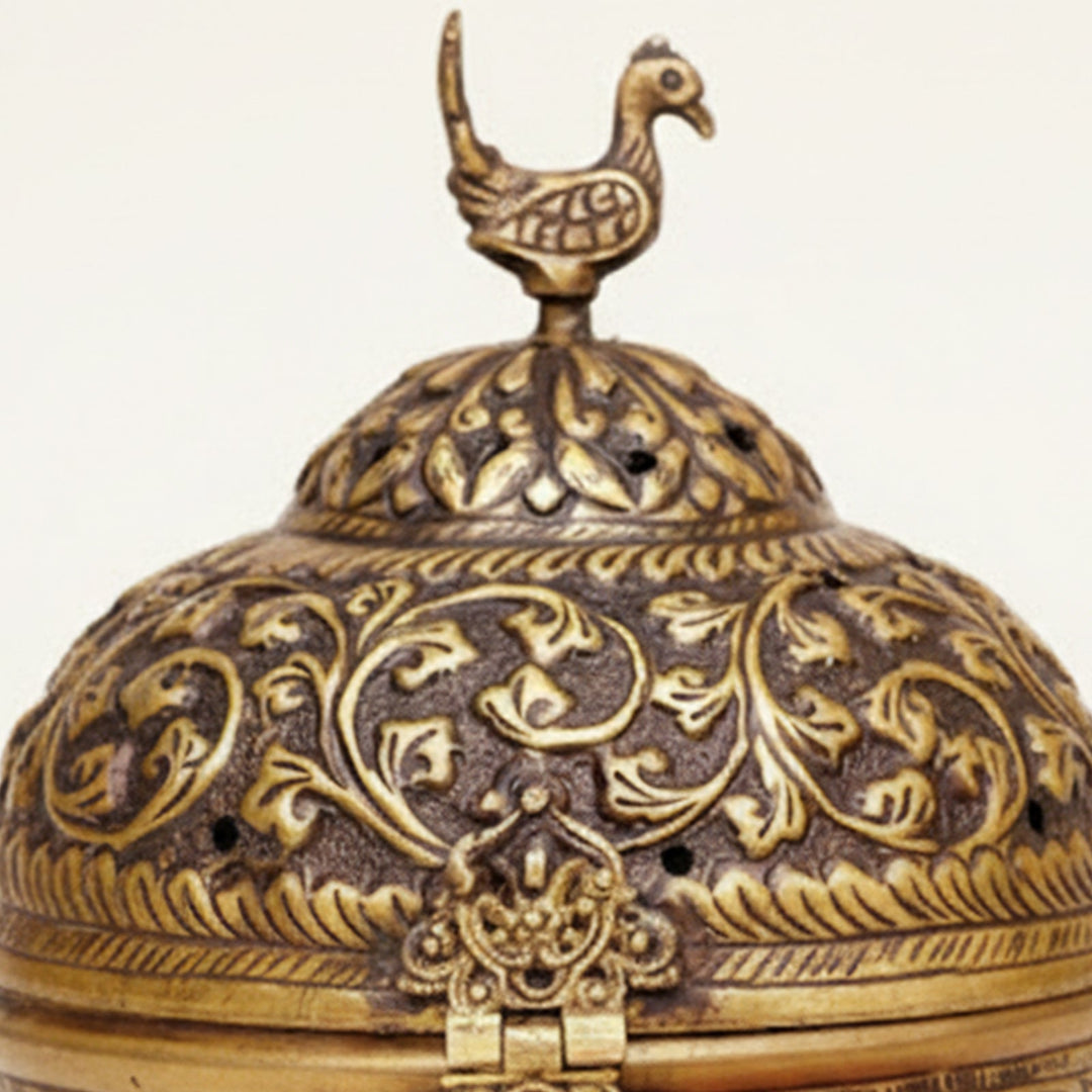 Heritage Brass Dhoop Dani Incense & Loban Burner