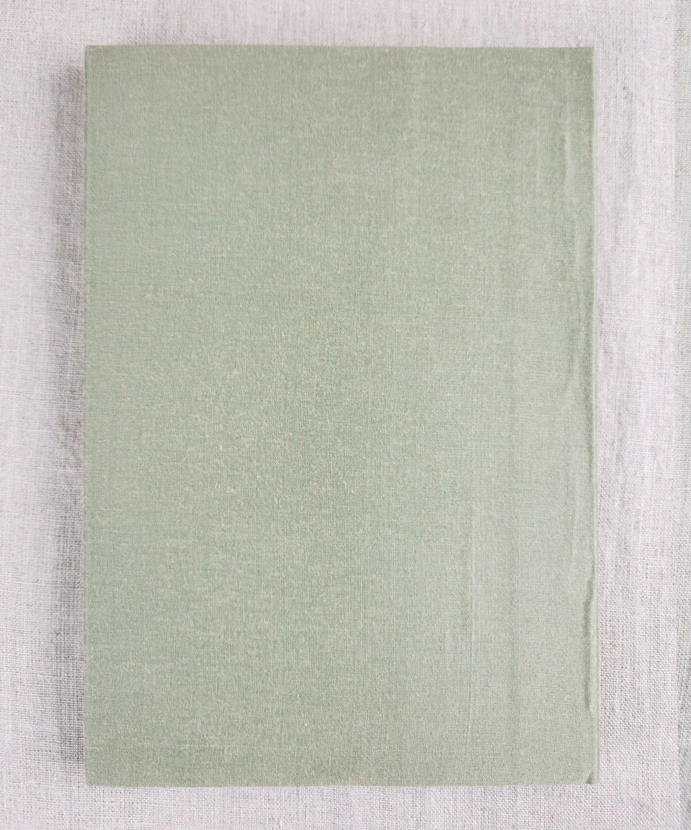 Fern Whisper Dupion Hand Embroidered Diary | Handmade paper | SHOBITAM