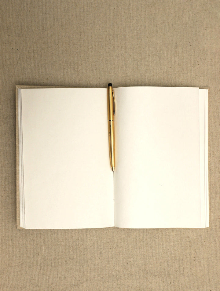 Wood Free, Cotton Paper Brown Oval Hand Embroidered Diary with Handmade Paper,100 Pages
