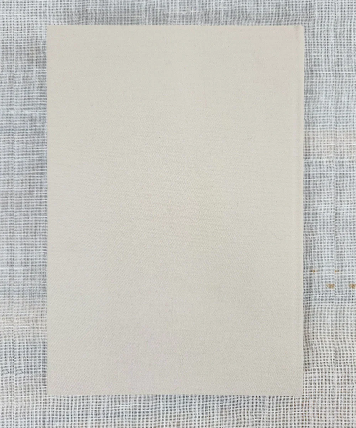 Beige (Natural) Cotton Hand Embroidered Diary (Handmade Paper) | SHOBITAM