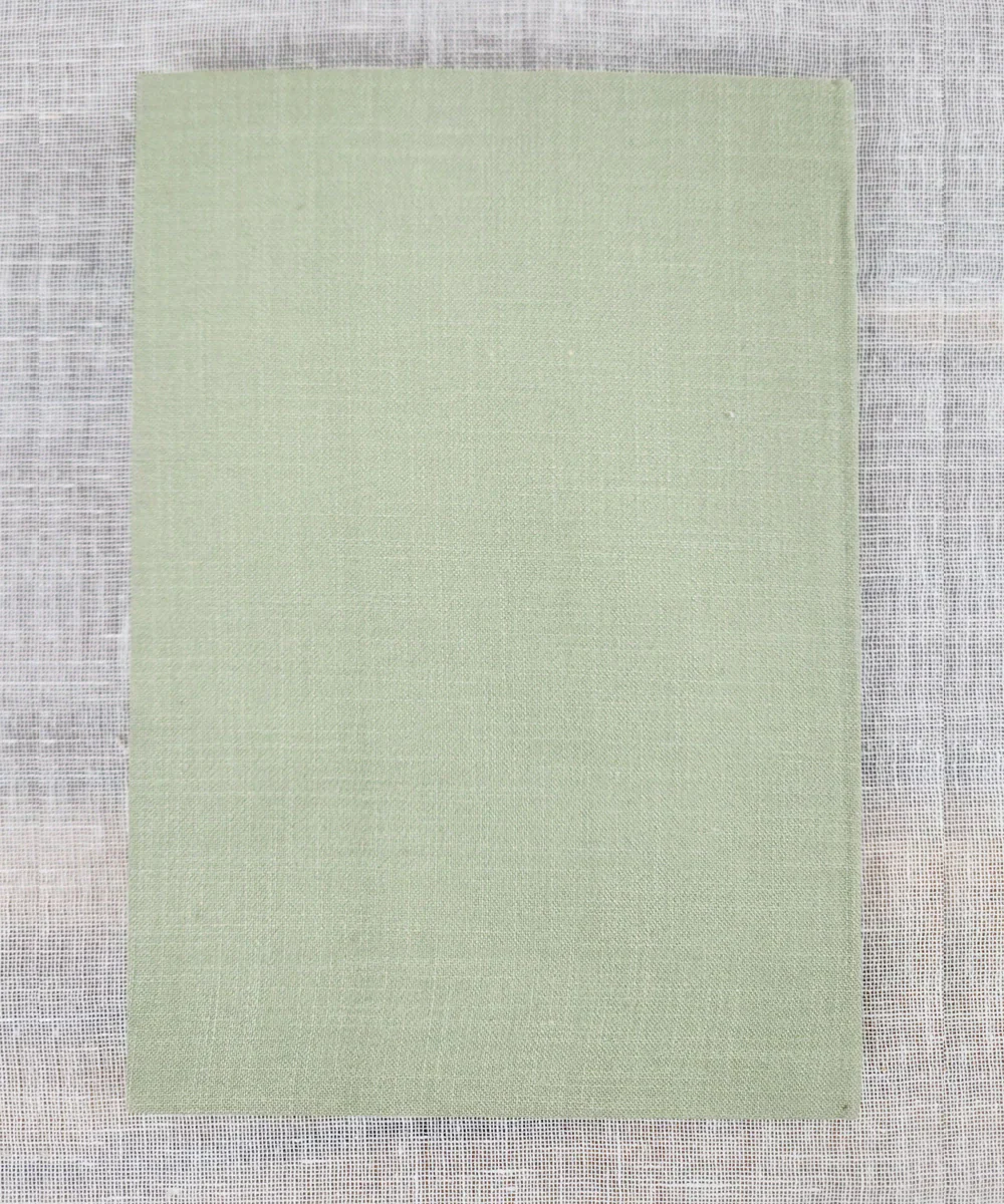 Sage Green Cotton Hand Embroidered Diary (Handmade Paper) | SHOBITAM