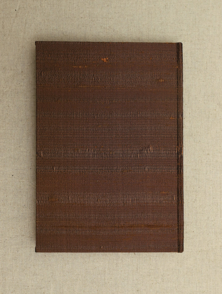 Wood Free, Cotton based Dark Brown Floral Hand Embroidered Diary with Handmade Paper,100 Pages