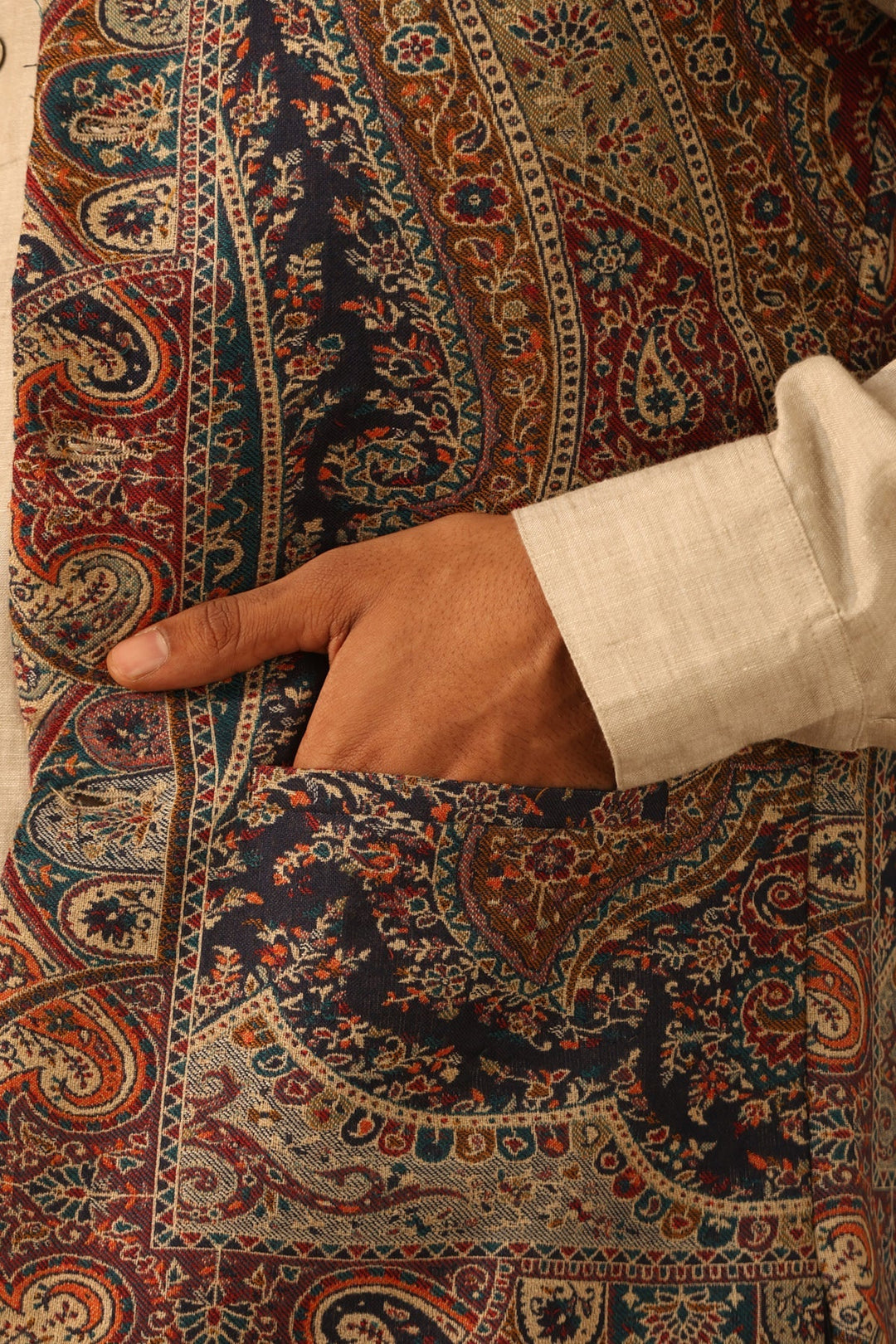 Arjun Fine Wool Silk Mens' Waist Coat/Bandi | SHOBITAM