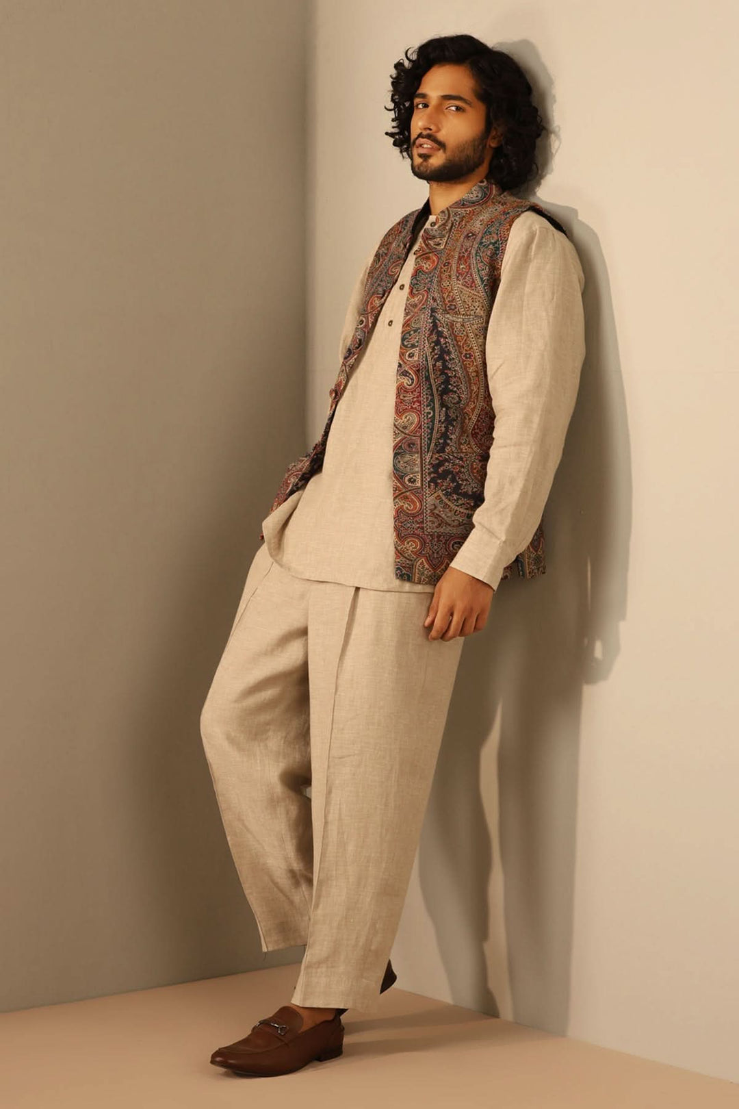 Arjun Fine Wool Silk Mens' Waist Coat/Bandi | SHOBITAM