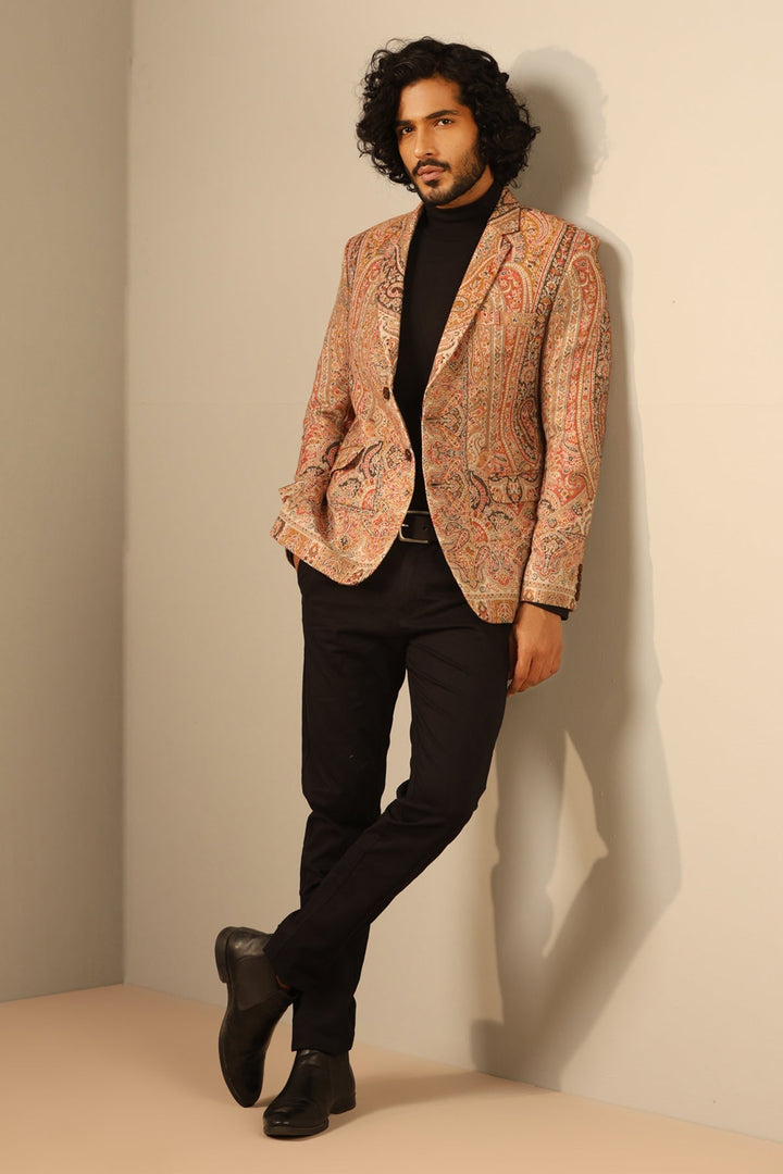 Aarav Fine Wool Silk Men Blazer | SHOBITAM