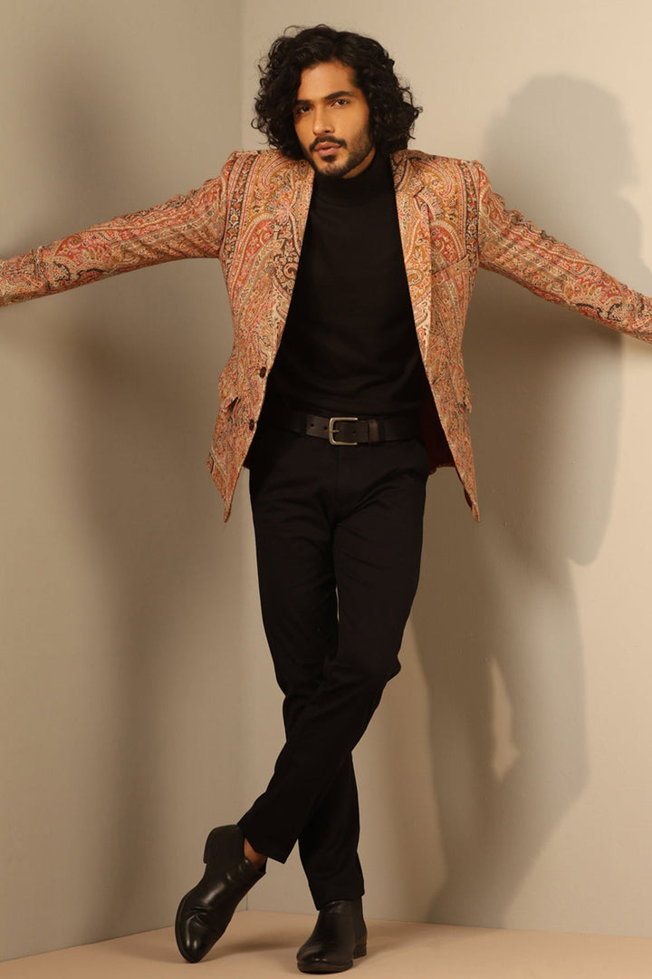 Aarav Fine Wool Silk Men Blazer | SHOBITAM