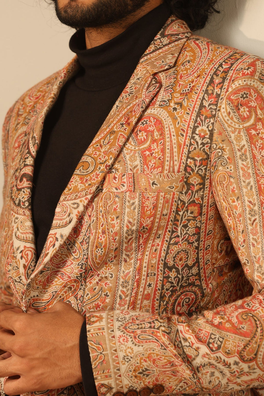 Aarav Fine Wool Silk Men Blazer | SHOBITAM