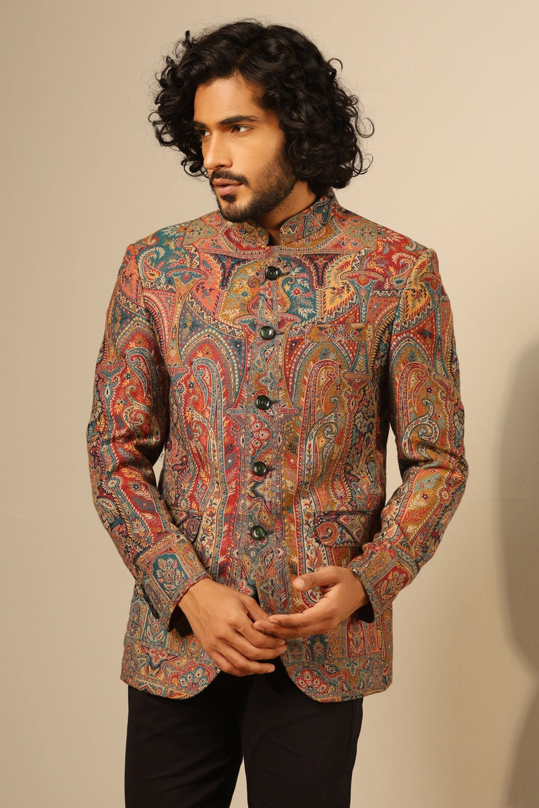 Kabir Fine Wool Silk Bandhgala | SHOBITAM