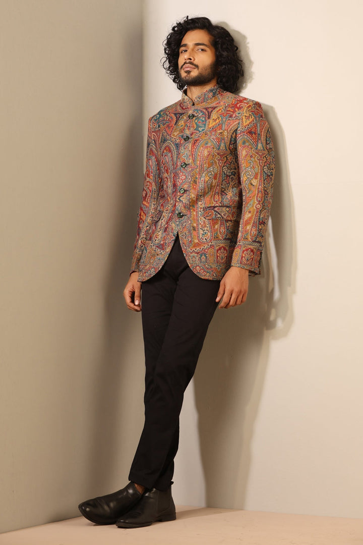 Kabir Fine Wool Silk Bandhgala | SHOBITAM